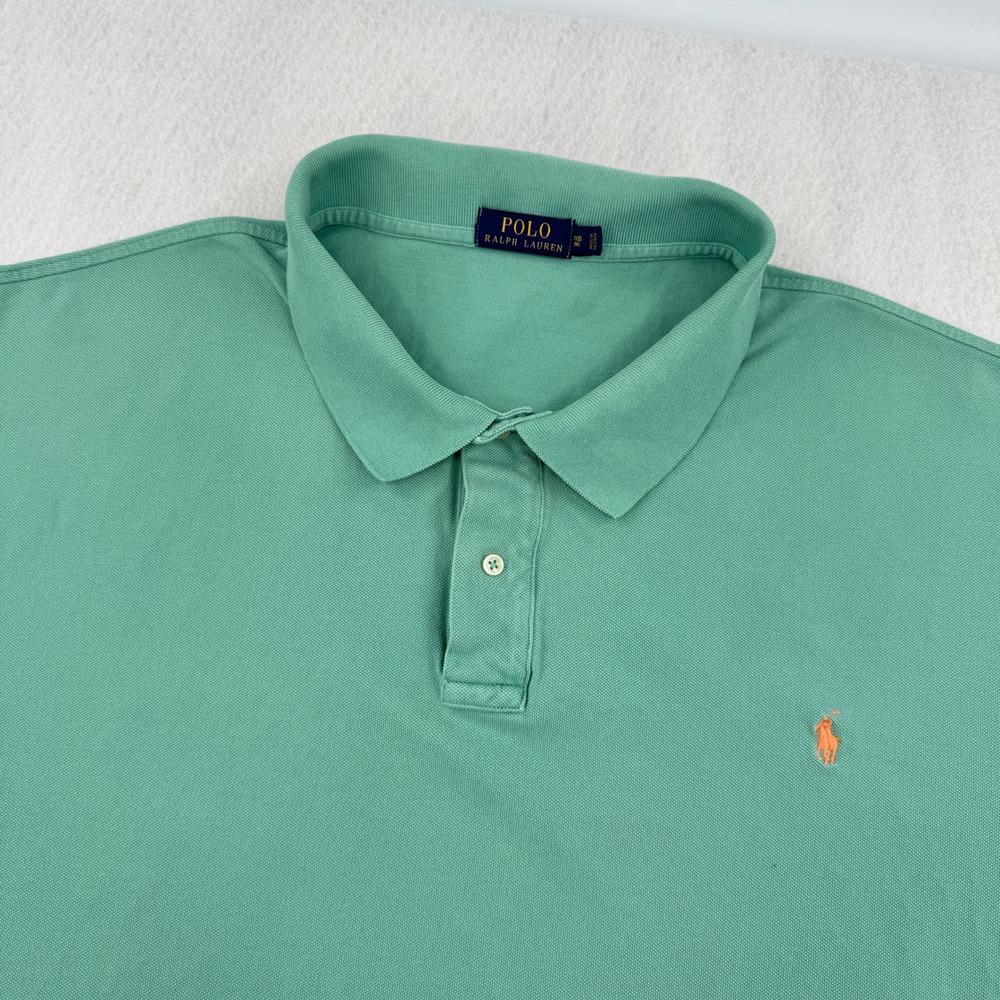 Polo Ralph Lauren Men 6XB Short Sleeve Pique Polo Green Casual Preppy Big & Tall